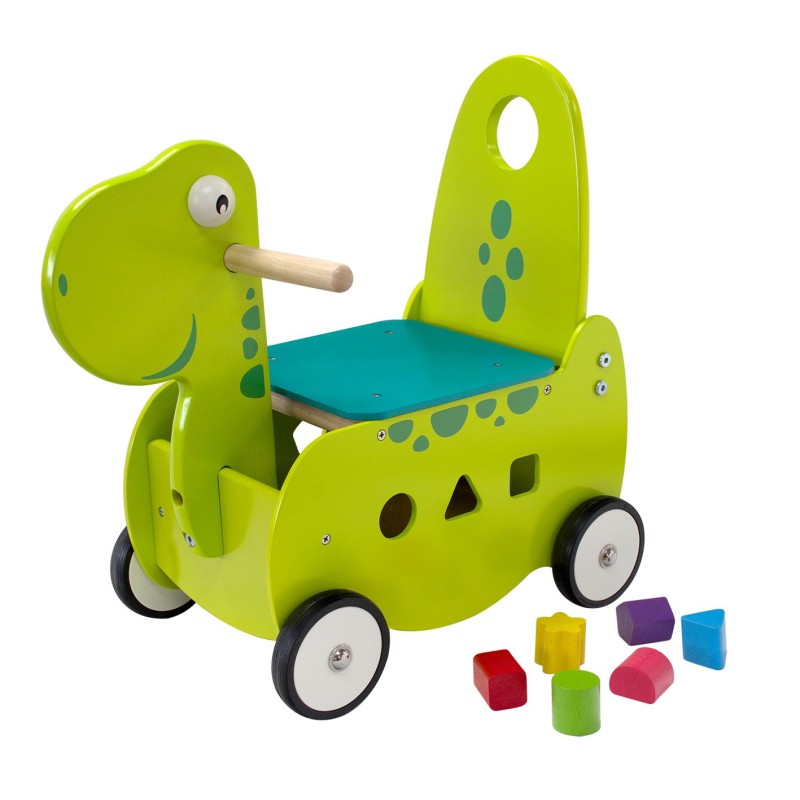 Porteur en bois pour bébé Le dinosaure Porteurs en bois I M TOY Age minimum ( en années ):1 an Thèmes:Animaux Types:Pousseurs/Po