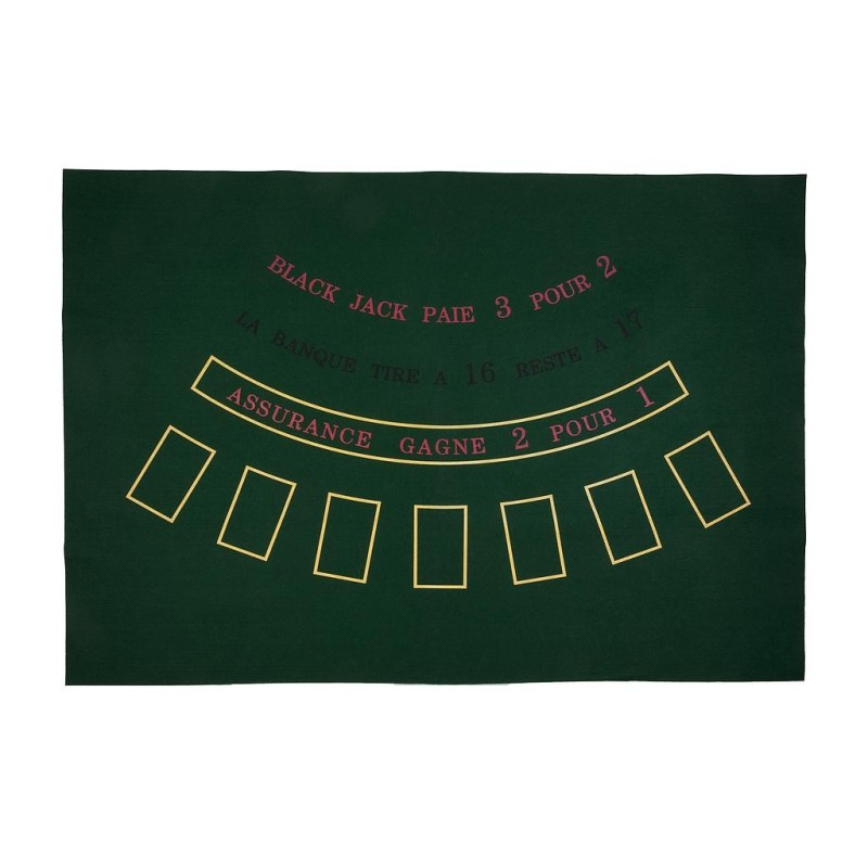 Tapis de BLACK JACK feutré avec empreintes 130 cm x 90 cm Autres jeux classiques Engelhart Age minimum ( en années ):12 ans Type
