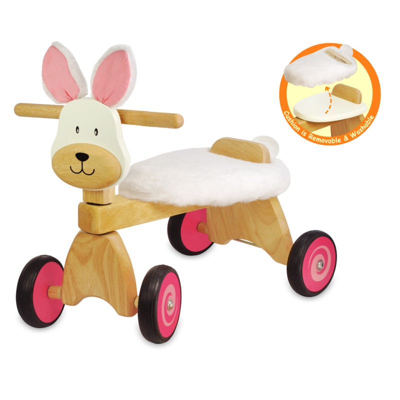 Porteur en bois pour bébé Vélo 4 roues Lapinou Porteurs en bois I M TOY Age minimum ( en années ):1 an Thèmes:Animaux Types:Quad