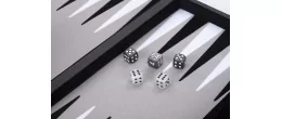 Jeu de Backgammon de luxe 38 cm, gris