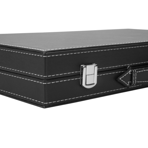 Jeu de Backgammon de luxe 38 cm, gris Backgammon Engelhart Largeur:38 cm Age minimum ( en années ):6 ans Matière:simili cuir Typ