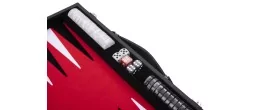 Jeu de Backgammon de luxe 38 cm, rouge