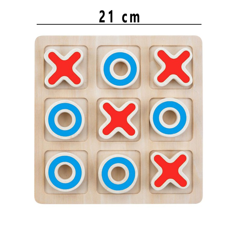 Tic Tac Toe Le  Jeu de morpion en bois Jeux éducatifs Engelhart Age minimum ( en années ):2 ans Thèmes:Découverte Types:jeux de 
