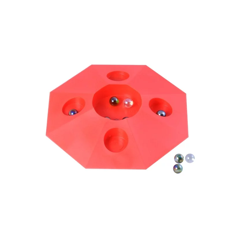 Engelhart - 502002 - Knikkerpot Murmelteller Spiel - 6 Murmeln -22 cm (Rosa)