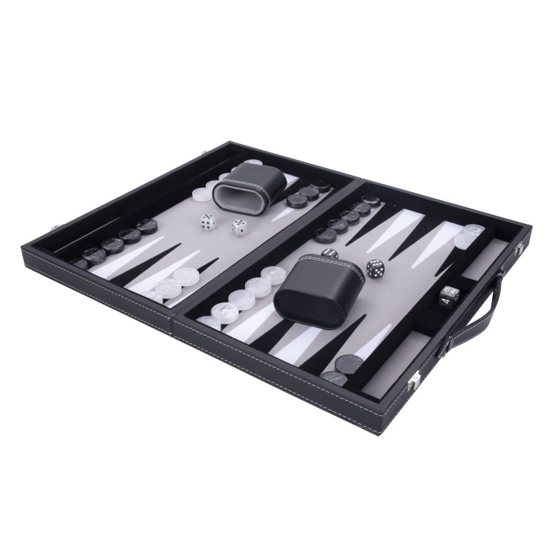 Backgammon Gris Haute qualité 45,5 cm Nacré Backgammon Engelhart Styles:De luxe nacré Age minimum ( en années ):6 ans Matière:si