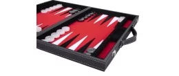 Deluxe Backgammon set Game 18" Red