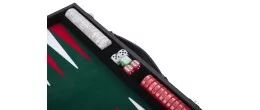 Deluxe Backgammon set Game 18" Green
