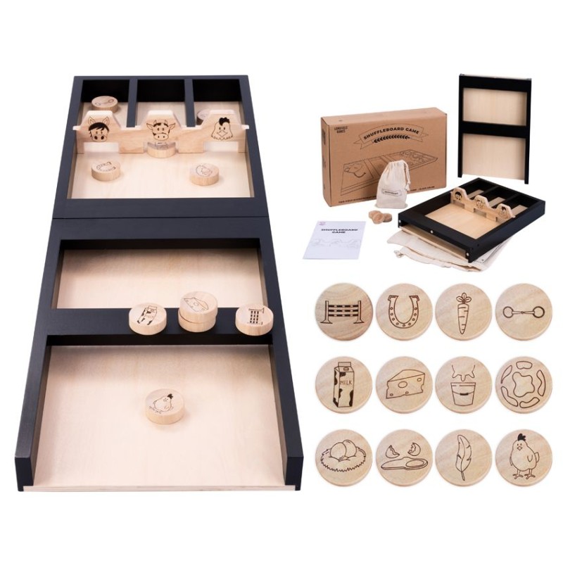 Suffleboard La ferme jeu de palets pour enfants Jeux de palets Engelhart Longeur:4,5 cm Largeur:26,5 cm Profondeur:80 cm ( en 2 