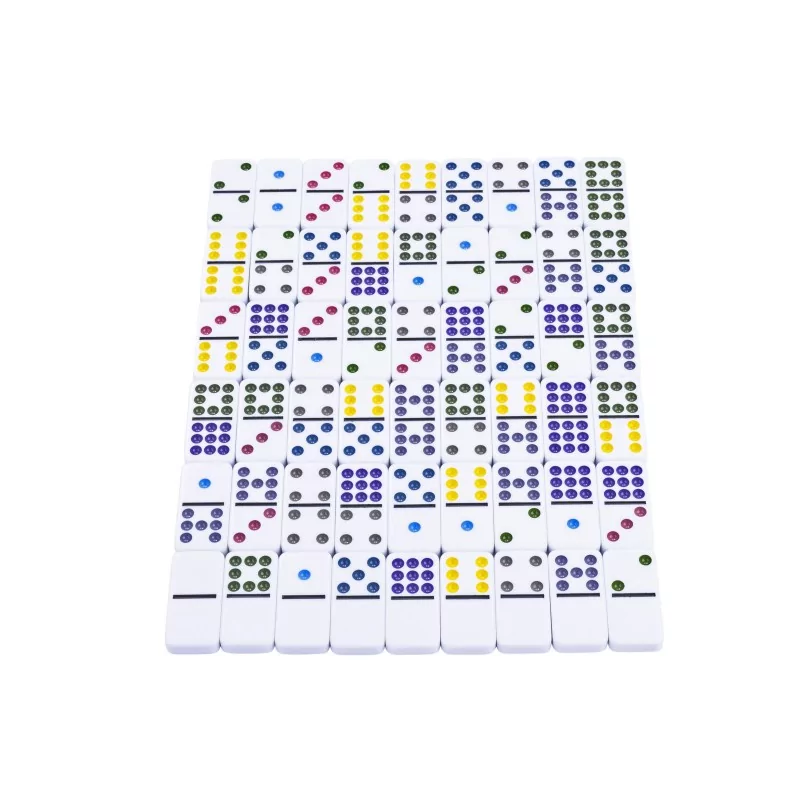 mexicain train jeu de dominos classiques points colorés double 9