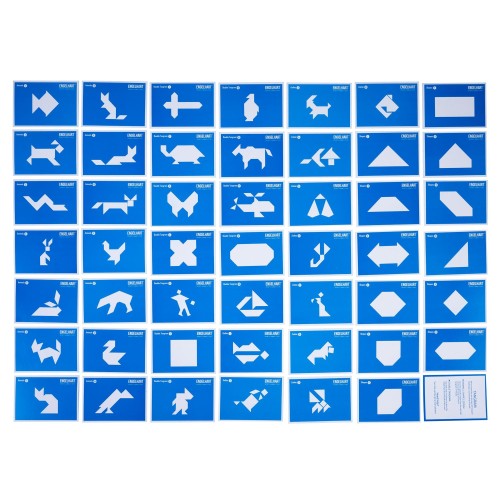 Fiches de formes Double Tangram puzzle en bois