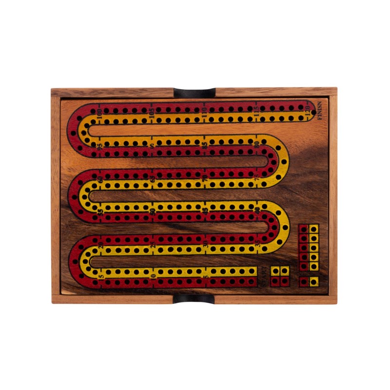 Jeu Cribbage en bois dans un coffret Jeux de société en bois Engelhart Longeur:22,20 cm Largeur:16,70 cm Profondeur:4,3 cm Poids