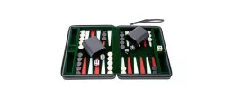 Backgammon de voyage 9 " vert rouge blanc