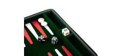Backgammon de luxe 18" Plaqué en ronces de noyer
