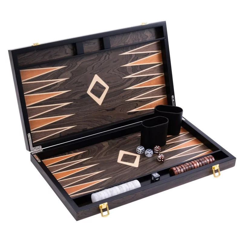 Backgammon de luxe en bois ebene