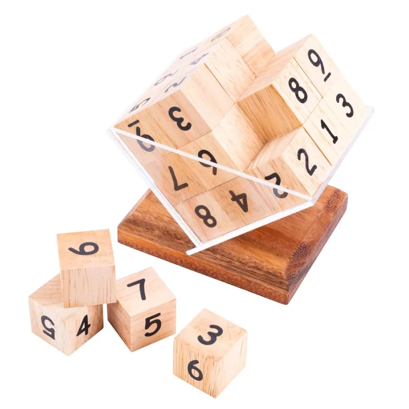 Jeu de casse-tête Sudoku en bois puzzle 3D anti-stress et décoratif