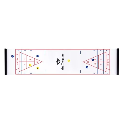 Boîte de jeu 3 en 1 : Curling, Shuffleboard, Bowling