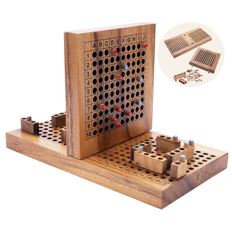 Jeu Bataille Navale en Bois, mélange de réflexion stratégique et de tactique