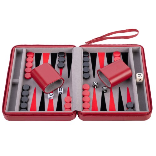 Design compact et léger du jeu de backgammon de voyage avec sangle pratique