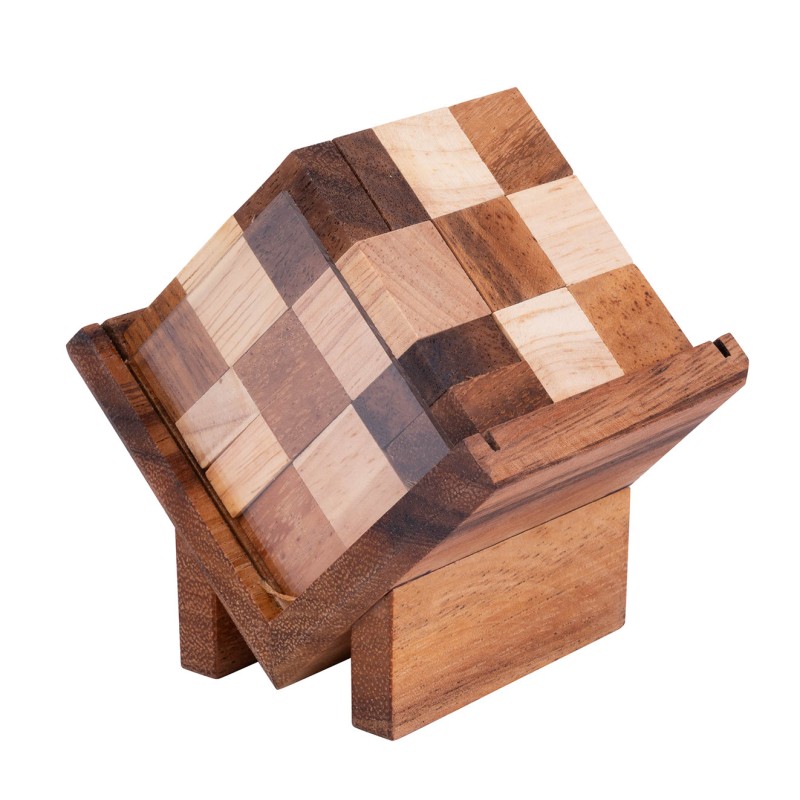 casse tete cube en bois