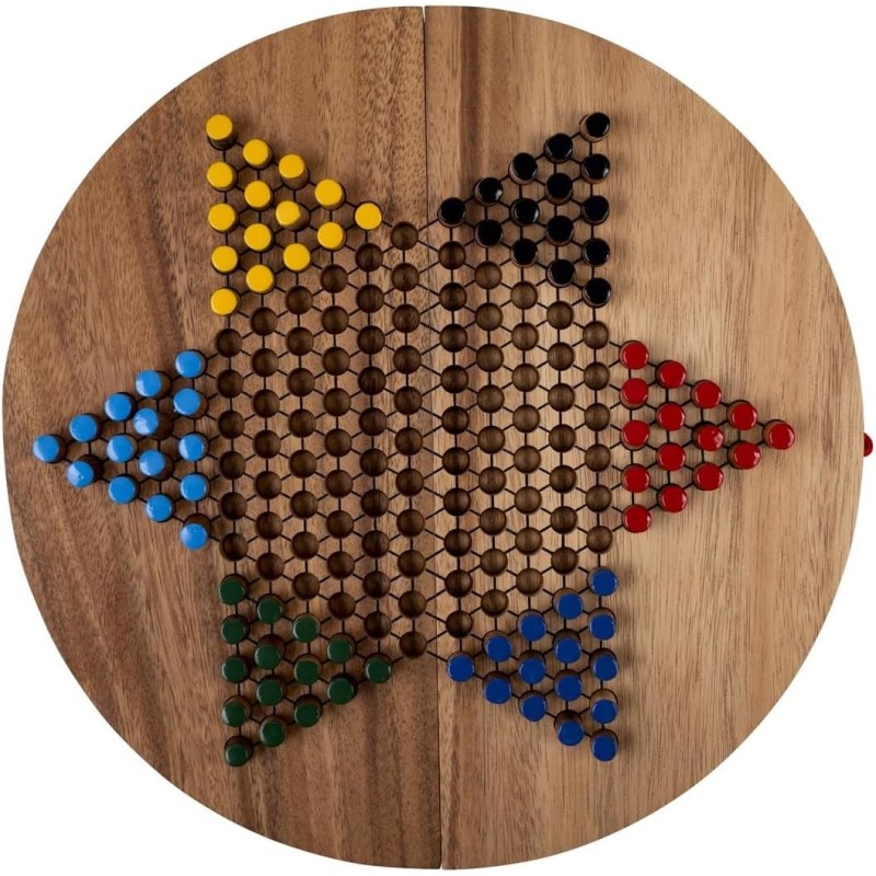 Dames chinoises XL en bois 32 cm plateau rond pliable Engelhart