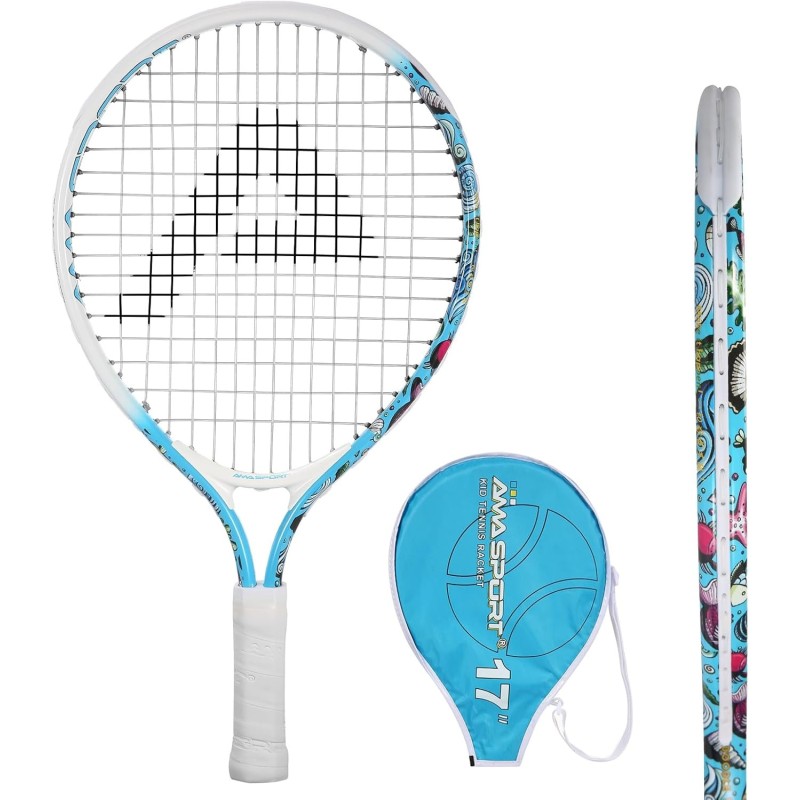 Raquette tennis enfant bleu 17 pouces AMA SPORT junior 2 à 3 ans