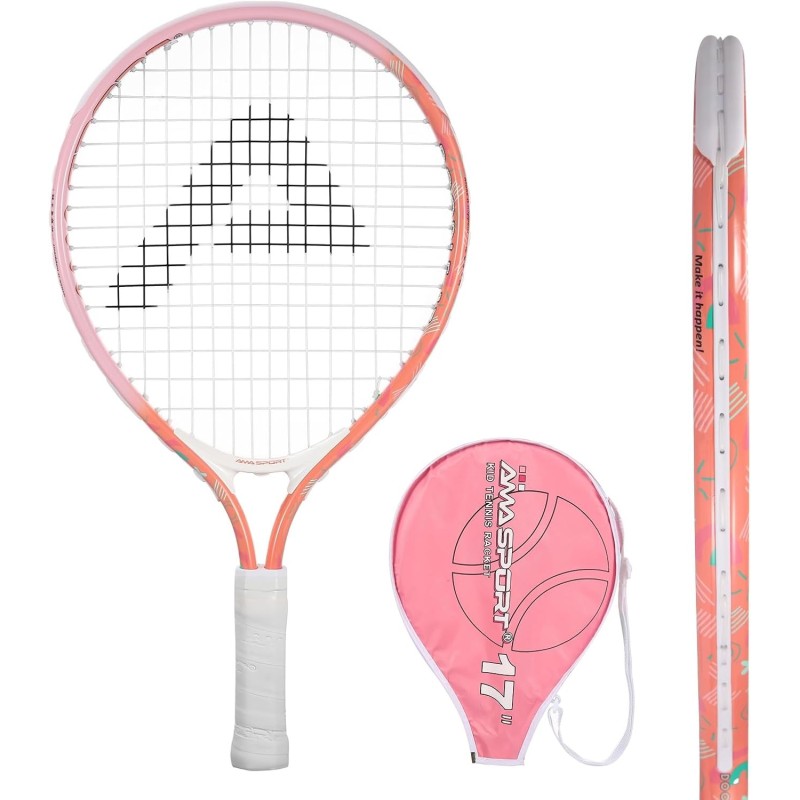 Raquette tennis enfant rose 17 pouces AMA SPORT junior 2 à 3 ans