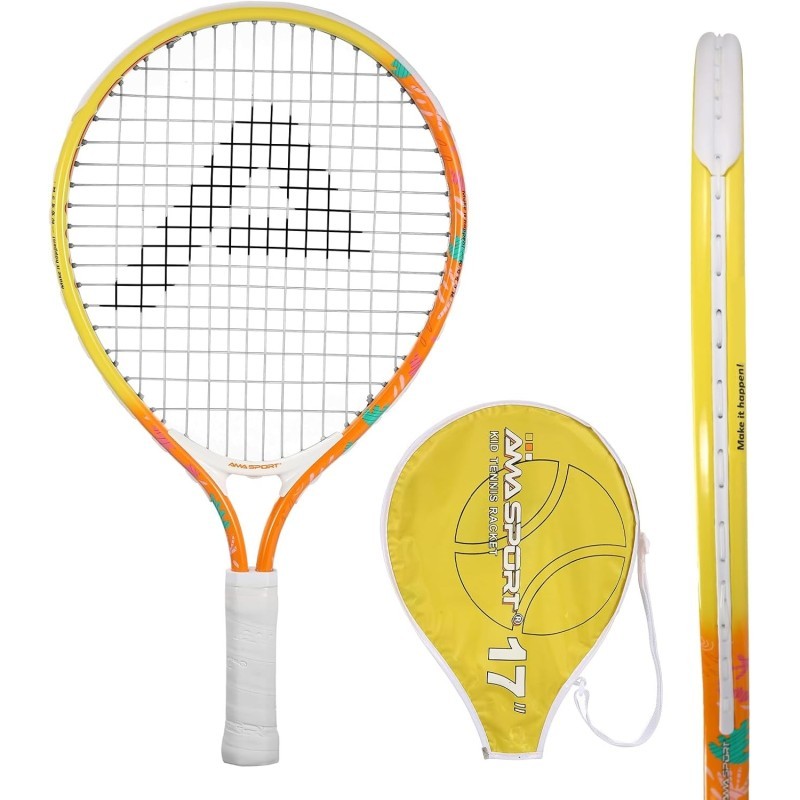 Raquette tennis enfant orange 17 pouces AMA SPORT junior 2 à 3 ans