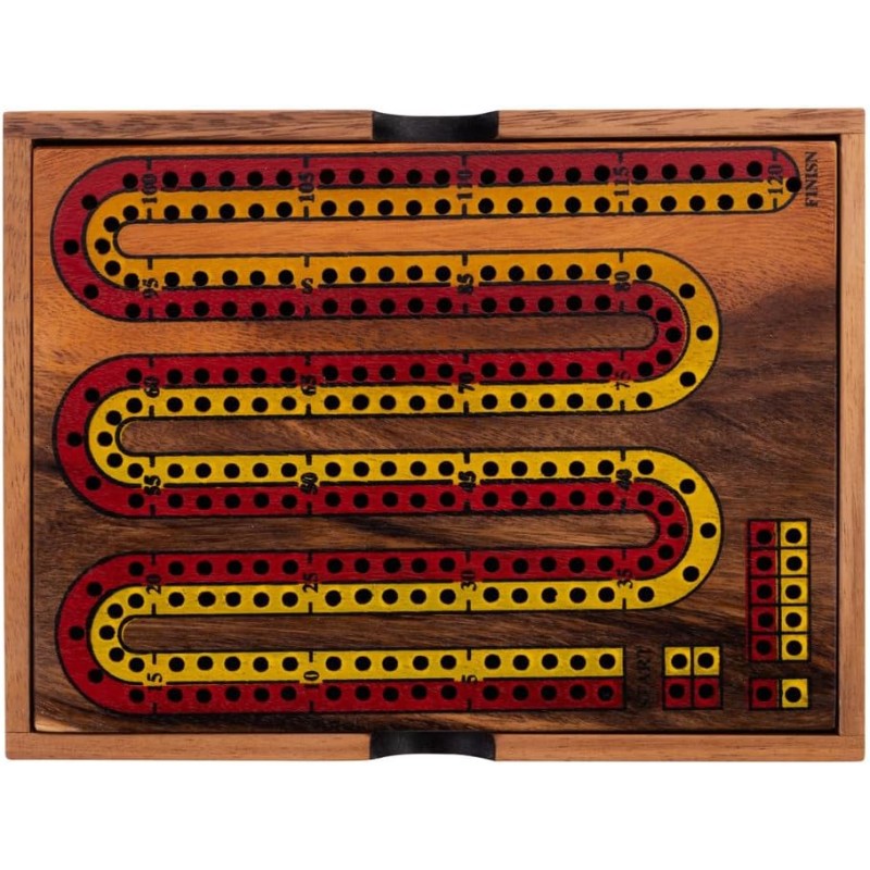 Jeu Cribbage en bois dans un coffret Jeux de société en bois Engelhart